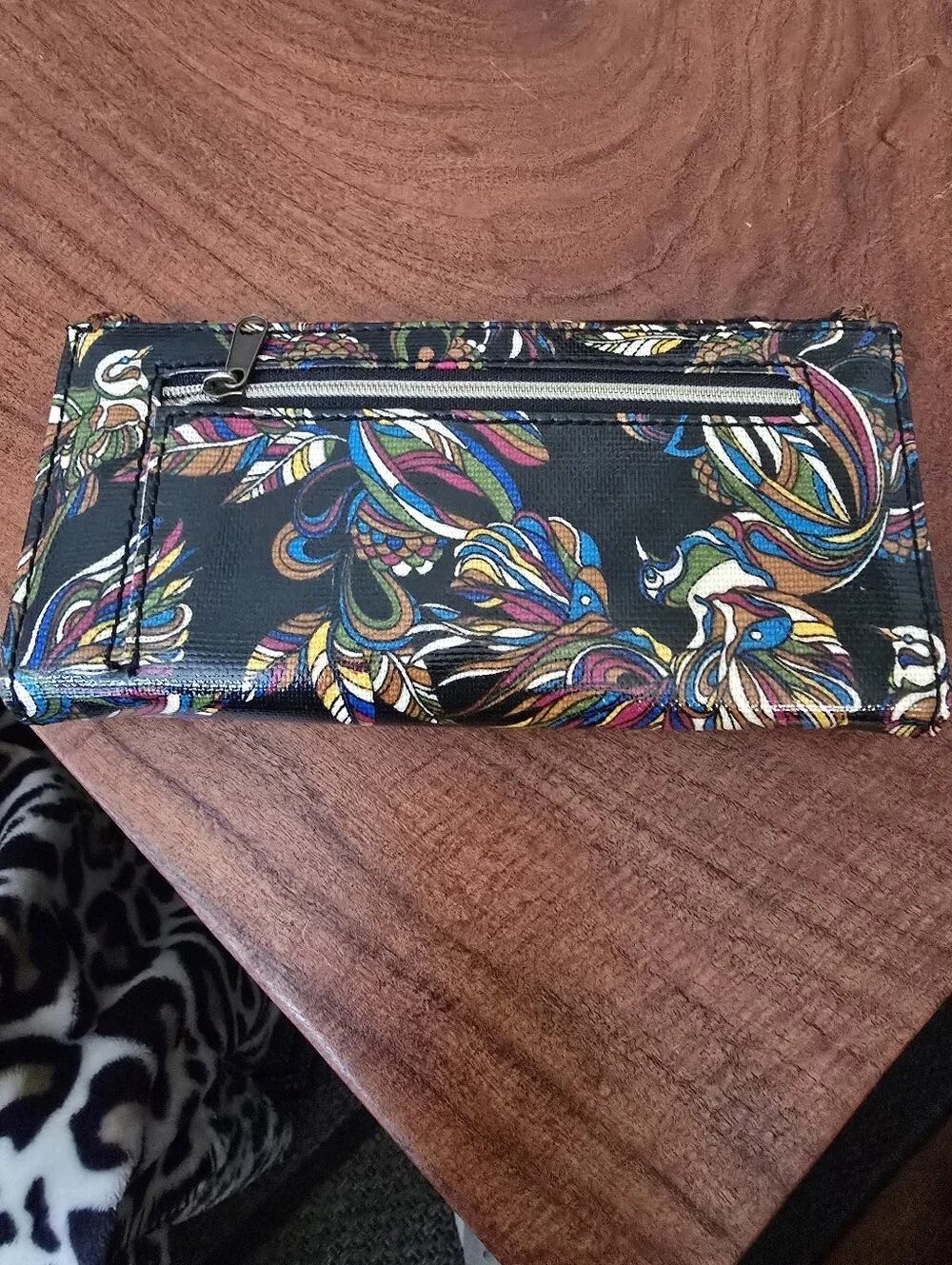 Sakroots Black Floral Multicolor Fold-Over Wallet